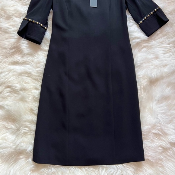 New! VERSACE Logo Studded Sleeve A-Line Dress IT 36 - Picture 6 of 11